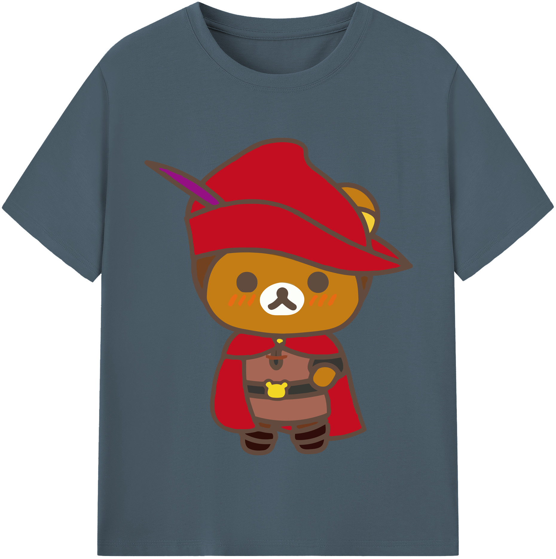 （画像用） リラックマ リラックマ キイロイトリ Rilakkuma Korilakkuma Kiiroitori 綿100％半袖Tシャツ（フロントプリント）